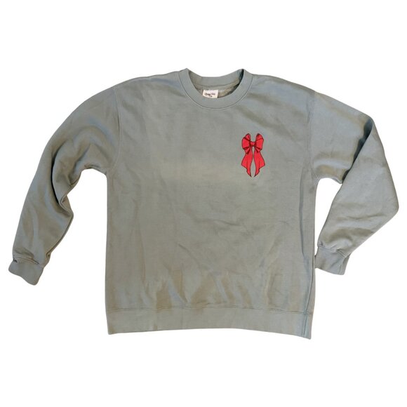 Living Fully Co. by Mallory Ervin Christmas Tree Bow Sweatshirt XL - Picture 11 of 12